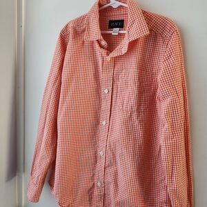 Place Orange Gingham Long-Sleeve Button-Down Shirt